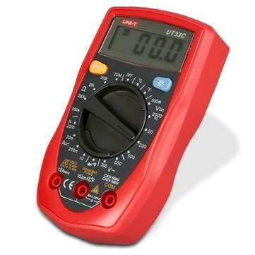 UNI-T UT33C Palm Size Digital Handheld Multimeter DMM DC AC Ammeter Voltmeter Ohm Tester