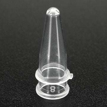 5Pcs Polypropylene PCR Tube Strip Conical Bottom 8-Tube Strip with Flat Caps 8x0.2mL
