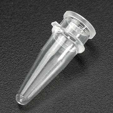 5Pcs Polypropylene PCR Tube Strip Conical Bottom 8-Tube Strip with Flat Caps 8x0.2mL