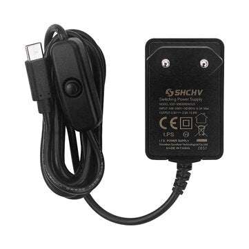 Catda C2890 3C UL 5V3A Type-C With Switch Button Power Supply for Raspberry Pi 4B (PLUG: EUPLUG)