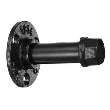 Urban Industrial Style Iron Water Pipe Effect Wood Wall Shelf Coat Hooks Rack