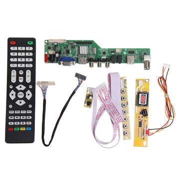 Digital Signal M3663.03B DVB-T2 Universal LCD TV Controller Driver Board TV/PC/VGA/HDMI/USB+7 Key Bu