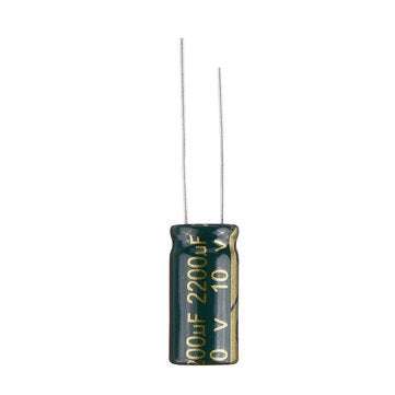 50Pcs 10V 2200UF 10 x 20MM High Frequency Low ESR Radial Electrolytic Capacitor