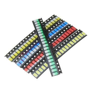 500Pcs 5 Colors 100 Each 5730 LED Diode Assortment SMD LED Diode Kit Green/RED/White/Blue/Yellow