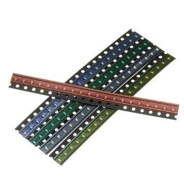 500Pcs 5 Colors 100 Each 0603 LED Diode Assortment SMD LED Diode Kit Green/RED/White/Blue/Yellow