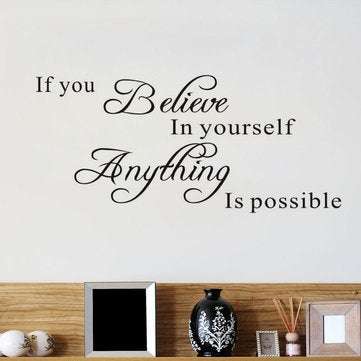 71X30CM If You Believe English Letter Wall Stickers Home Bedroom Decoration