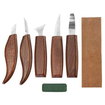 8Pcs Wood Carving Tools Set Hook Carving Blade Detail Wood Blade Whittling Blade Oblique Blade Trimm