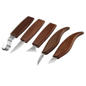 8Pcs Wood Carving Tools Set Hook Carving Blade Detail Wood Blade Whittling Blade Oblique Blade Trimm