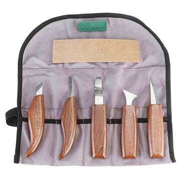 8Pcs Wood Carving Tools Set Hook Carving Blade Detail Wood Blade Whittling Blade Oblique Blade Trimm