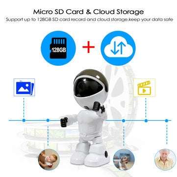 Hiseeu 2Mp/1.3Mp HD Wireless IP Camera Wi-Fi Robot Camera 1080P Wifi Night Vision EU Plug