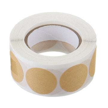 500pcs/roll 1 Inch 25 MM Round Kraft Paper Sticky Notes Hand Made Stickers Paper Stationery School S