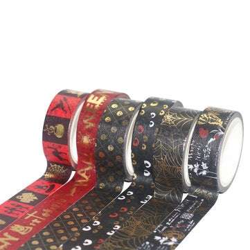 6 Rolls Solid Color DIY Creative Masking Tape Christmas Gift Decoration Label Package Seal Paper Sti