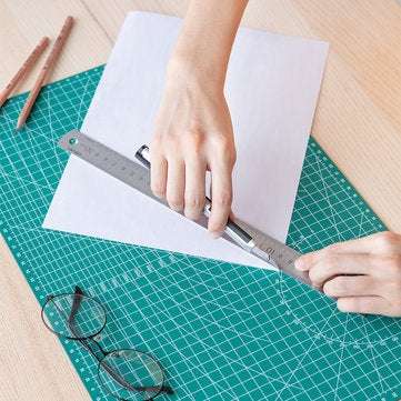 Deli 78401 1 Piece A3 Grid Self Healing Cutting Mat Durable PVC Craft Card Fabric Leather Paper Cutt