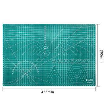 Deli 78401 1 Piece A3 Grid Self Healing Cutting Mat Durable PVC Craft Card Fabric Leather Paper Cutt