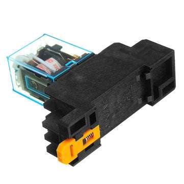 5Pcs AC220V Coil Power Relay LY2NJ JQX-13F DPDT 8 Pin PTF08A With Socket Base