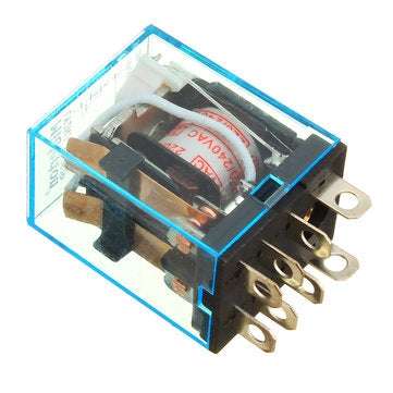 5Pcs AC220V Coil Power Relay LY2NJ JQX-13F DPDT 8 Pin PTF08A With Socket Base