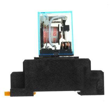 5Pcs AC220V Coil Power Relay LY2NJ JQX-13F DPDT 8 Pin PTF08A With Socket Base