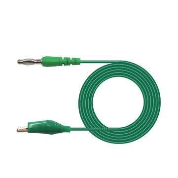 Cleqee P1042 Shrouded Red Copper Electrical Clamp Crocodile Clip to 4mm Banana Plug Test Cable Lead