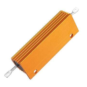 5pcs RX24 100W 30R 30RJ Metal Aluminum Case High Power Resistor Golden Metal Shell Case Heatsink Res