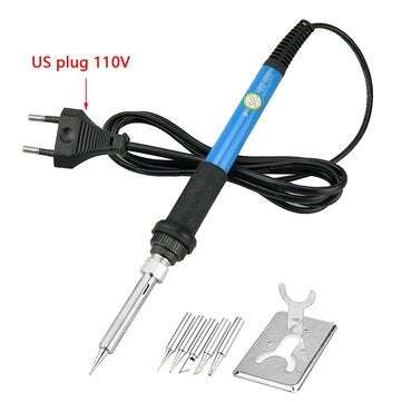 Toolour 110V/220V 60W Electric Soldering Iron Tool Kits Welding Tool (PLUG: USPLUG)