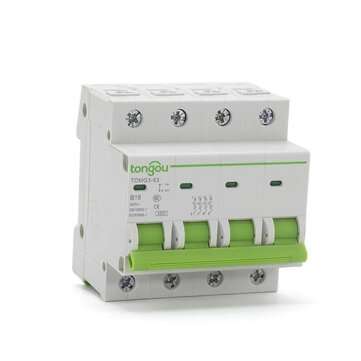 Tongou TOMG3-63 4 Pole MCB 6A-63A AC 110V/230V/400V 4.5KA Type B DIN Rail Miniatur... (CURRENT: 16A)