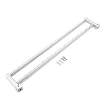 Bathroom Double Towel Rail Rack 2 Bar Space Aluminum Hanger Wall Mounted Towel Shelf Bath Rails Bars