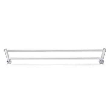 Bathroom Double Towel Rail Rack 2 Bar Space Aluminum Hanger Wall Mounted Towel Shelf Bath Rails Bars