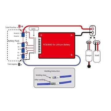DALY BMS 4S 12V 10A 3.2V 18650 LiFepo4 Battery PCB BMS Protection Board with Balance 12.8V Lipo Cell