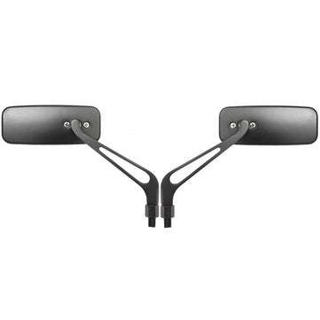 8mm 10mm Aluminum Motorcycle Rectangle Rear View Side Mirror Universal