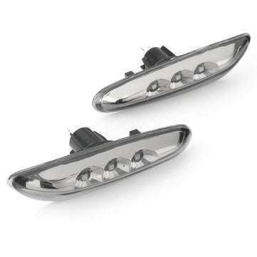 LED Turn Signals Side Marker Lights with Clear Lens Yellow Pair For BMW E82 E88 E60 E61 E90 E91 E92