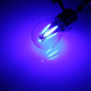 Upgraded 1157 BAY15D 21/5W 4 Filament COB LED Stop Brake Lights Bulb Parking Turn ... (COLOR.: BLUE)