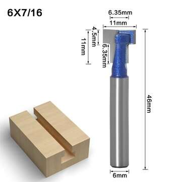 JGZUI 6MM Handle Woodworking Milling Cutter Key Hole Cutter Screw Hole Milling Cutter P... (TYPE: A)