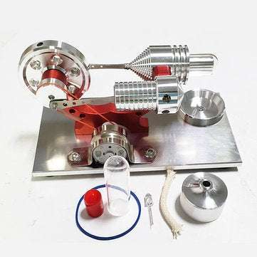Upgrade Red Stirling Engine Generator Engine Micro Engine Model Steam Engine Hobby Birthday Gift