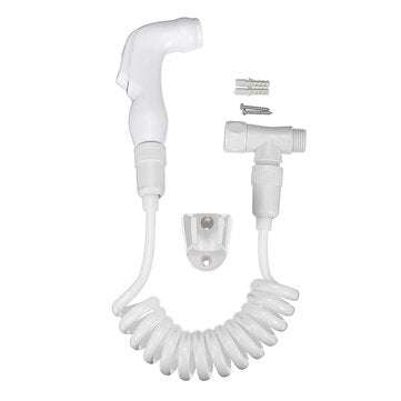 Toilet Shattaf Adapter Spray Handheld Home Shower Head Wall Bracket Hose Kit