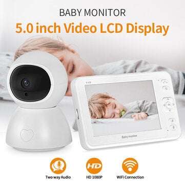 SHIWOJIA Wireless Digital Video Baby Monitor 1080P Night Vision Two Way Audio USB ... (PLUG: AUPLUG)