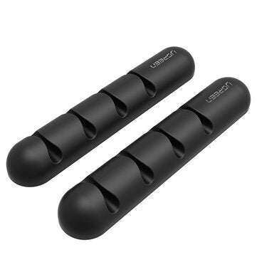 Ugreen LP114 Cable Organizer Silicone USB Cable Winder Desktop Cable Hol... (SIZE 3: 4CLIPS-2PIECES)