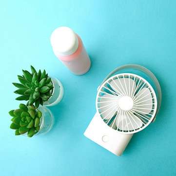 UB-05 USB Rechargeable Portable Mini Copper Mute Fan Desktop Office Fan with 2500mAh Capacity Batter