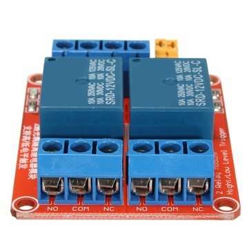 5Pcs 12V 2 Channel Relay Module With Optocoupler Support High Low Level Trigger