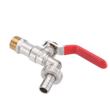 TMOK 1/2`` Lever Brass Single Cold Tap Washing Machine Faucet Adapter w/ Nozzle Male Thread for Gard