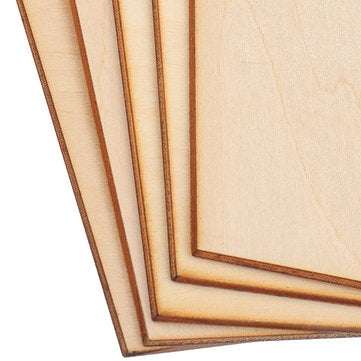5Pcs 10x10cm Basswood DIY Wood Sheet Unfinished Unpainted Building Model Laser Engraving Blank Sheet