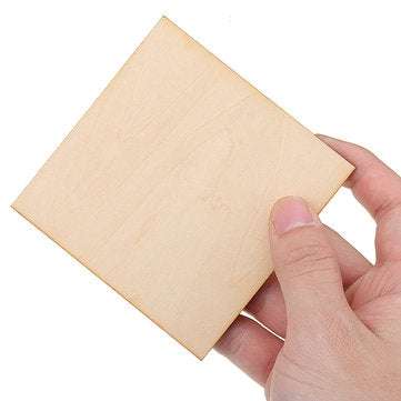 5Pcs 10x10cm Basswood DIY Wood Sheet Unfinished Unpainted Building Model Laser Engraving Blank Sheet