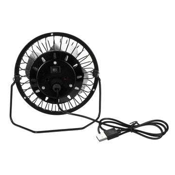 5W Protable Solar Panel + 4inch Cooling Fan Kit with USB Port for Home Outdoor