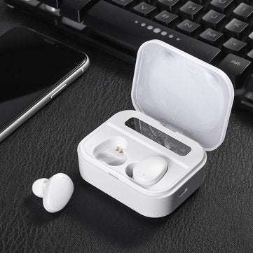 TWS Wireless bluetooth 5.0 Earphone LED Display 2200mAh Power Bank IPX7 Waterproof Bilateral Call He