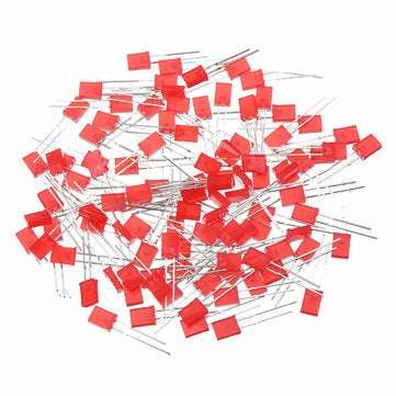 500pcs 2*5*7mm Square LED Red Light-emitting Diode 2X5X7 LED Diode