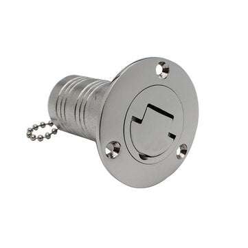 Upgrade 38mm 1-1/2 Inch Stainless Steel Boat Deck Oil Fill Cap Water Hatch Filler Port Gas Fuel Yach