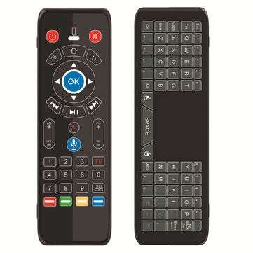 T16+M 2.4G Wireless Backlit Gyroscope Voice Remote Control IR Learning Mini Keyboard Touchpad Air Mo