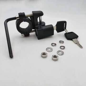 Universal Motorcycle Helmet Lock Aluminum Alloy Locks with Keys For 7/8" 22mm Handle Bar Motorbike D