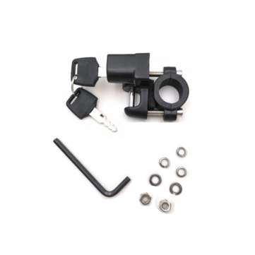 Universal Motorcycle Helmet Lock Aluminum Alloy Locks with Keys For 7/8" 22mm Handle Bar Motorbike D