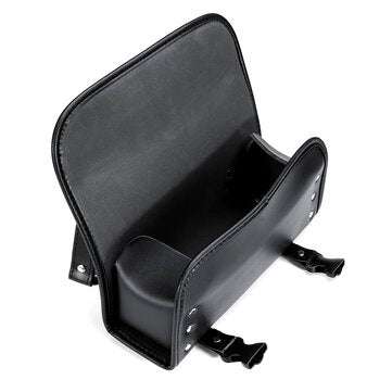 Universal Motorcycle Front PU Leather Fork Tool Bag Saddlebags Pouch Luggage
