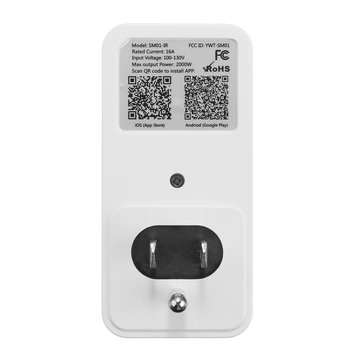 US 110-130V Infrared Smart Socket 16A 2000W WIFI Amazon Alexa Voice APP Control